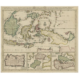 Map of the East Indonesian Islands of Borneo, Celebes, New Guinea and Bali, 1792 For Sale