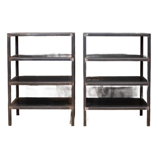 Industial Four-Tier Steel Shelving Units For Sale