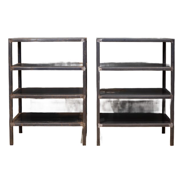Industial Four-Tier Steel Shelving Units For Sale