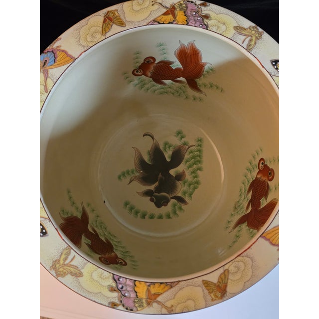 Vintage 1970s Koi Fish Planter With Stand For Sale In New York - Image 6 of 10