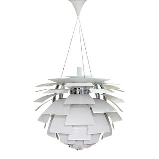 Mid-Century White PH Artichoke Ceiling Lamp by Poul Henningsen for Louis Poulsen For Sale