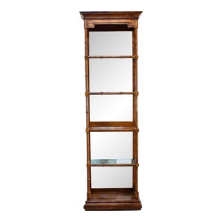 Faux Bamboo Etagere, Faux Bamboo Bookcase For Sale