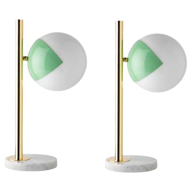 Green Table Lamps by Magic Circus Editions, Set of 2 For Sale