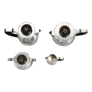 Tea or Coffee Service by Jean E Puiforcat, 1930s, Set of 4 For Sale