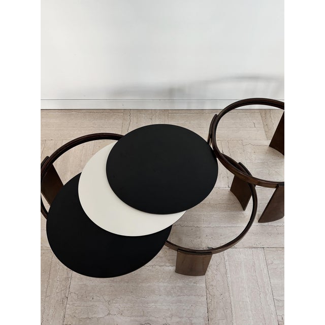 Black Model 780 Nesting Coffee Tables by Gianfranco Frattini for Cassina, Italy, 1960s, Set of 3 For Sale - Image 8 of 15