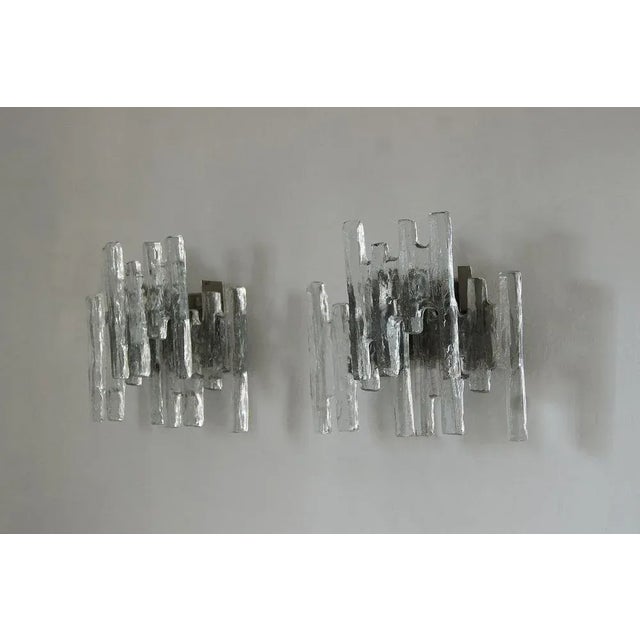 the rare wall lamp set is one of a series of "pan 3 wa" models created by j.t. Kalmar in the 1970s. the wall lamp has...