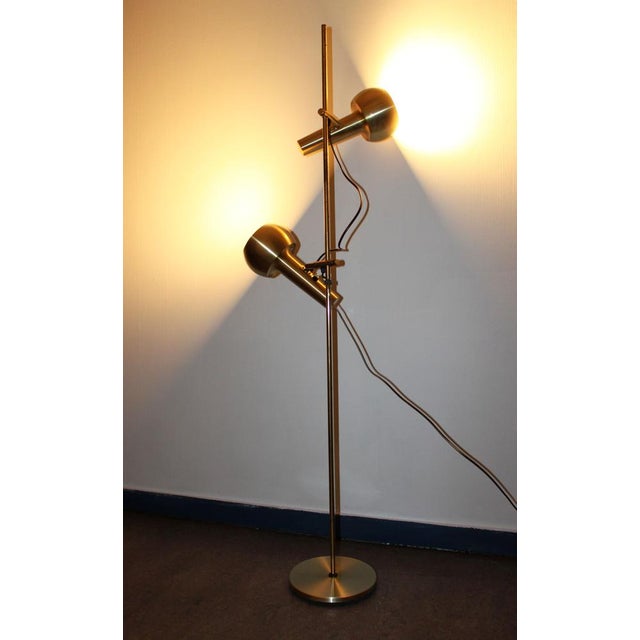 Black Vintage Brass Floor Lamp by Hans Schmidt, 1970s For Sale - Image 8 of 13
