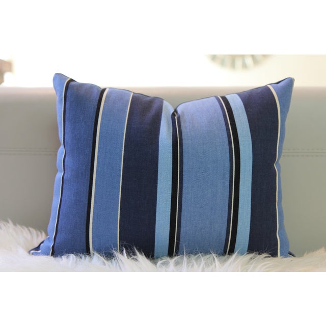 Contemporary Ralph Catamaran Striped Pillow 12" × 16" For Sale - Image 3 of 3
