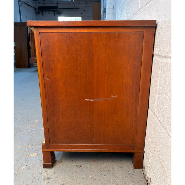Wood Late 20th Century French Empire Style Cherry and Burled Wood Nightstand by Baker Furniture For Sale - Image 7 of 15