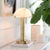 Great accent lamp for a side table, desk or console table. was a craved stone shade and brass body. Please note that the...