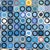 2020s 484 Circles v.2 - Large Abstract Original Contemporary Blue Geometric Acrylic and Oil Pastel Painting For Sale - Image 5 of 9