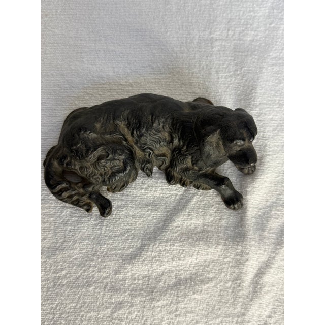 1940s 1940s Cast Iron Golden Retriever Black in Color For Sale - Image 5 of 10