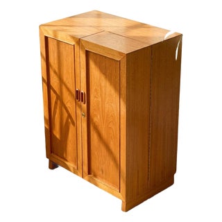 Vintage Danish Modern Teak Transformer Desk Cabinet For Sale