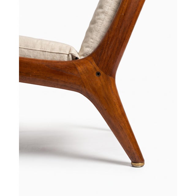 Wood Three-Seater Bench by Edvard Valentinsen for Fraska, 1960 For Sale - Image 7 of 10