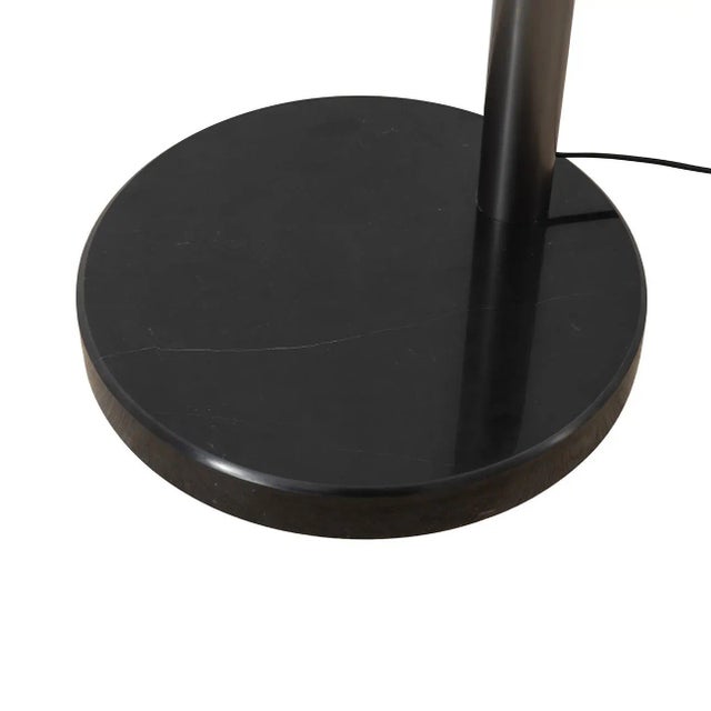 Gray Palm Springs 1 Light Arc Floor Lamp - 87", Gunmetal & Gray Tonal Shades, Marble Base, Dimmer Switch For Sale - Image 8 of 12