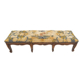 19th Century French Provincial Long Foostool or Low Bench For Sale