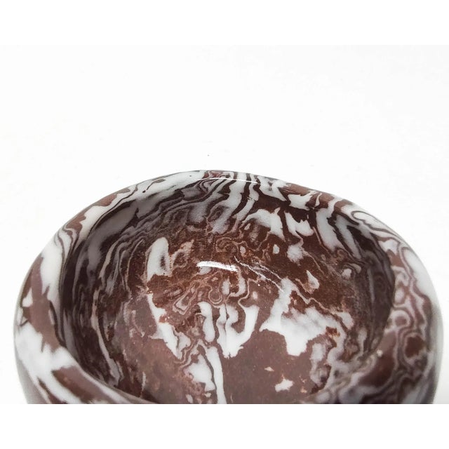 Ceramic White and Red Nerikomi Pinch Pot Handbuilt by Fizzy Ceramics For Sale - Image 7 of 11