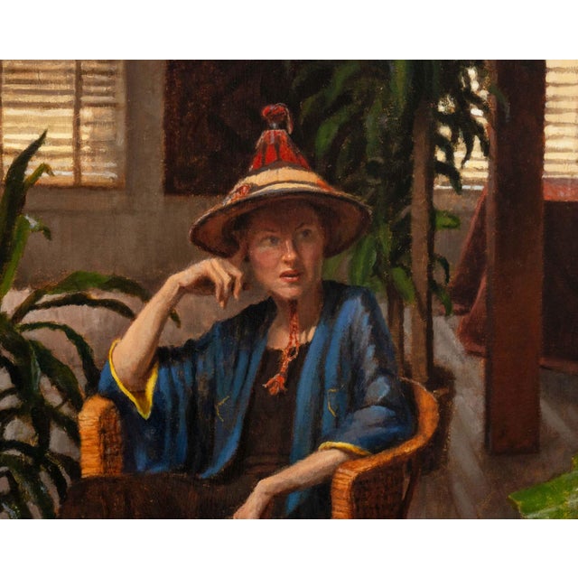 Impressionist Jim McVicker "The African Hat" Oil on Linen, 1992 For Sale - Image 3 of 10