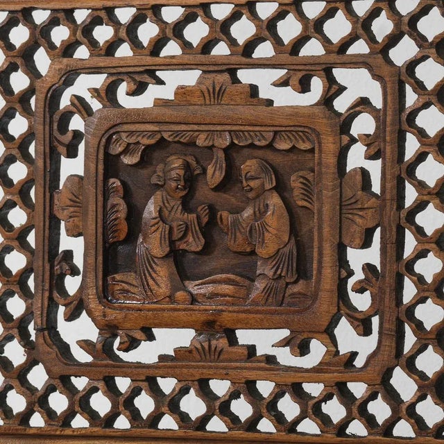 Antique Open Carved Window Panels, Set of 2 For Sale - Image 5 of 7