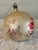 Large mercury glass Santa on sleigh with reindeer Hand painted.
