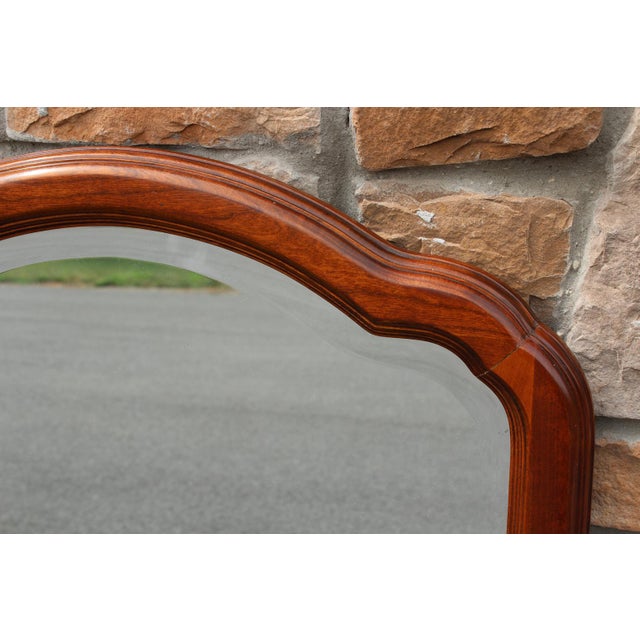 1980s Pennsylvania House Mahogany Beveled-Edge Mirror For Sale - Image 5 of 14