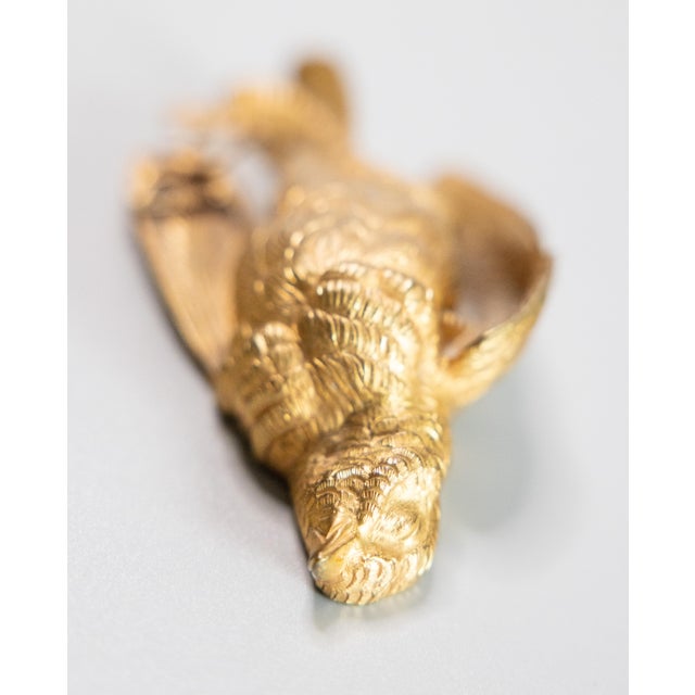 19th Century French Gilt Bronze Wounded Sparrow Bird, After Comolera For Sale - Image 9 of 12