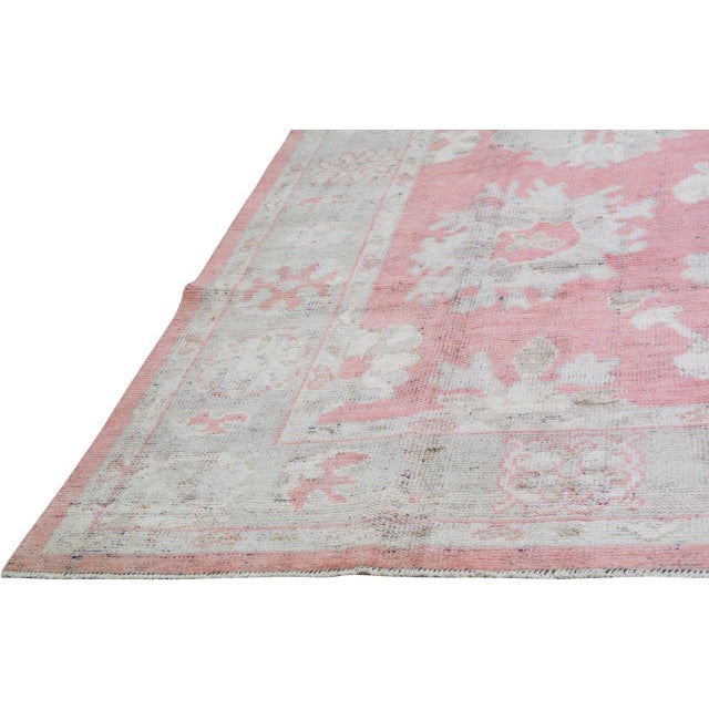 Turkish Vintage Turkish Oushak Hand Knotted Wool Rug, 9'x11'9" For Sale - Image 3 of 6
