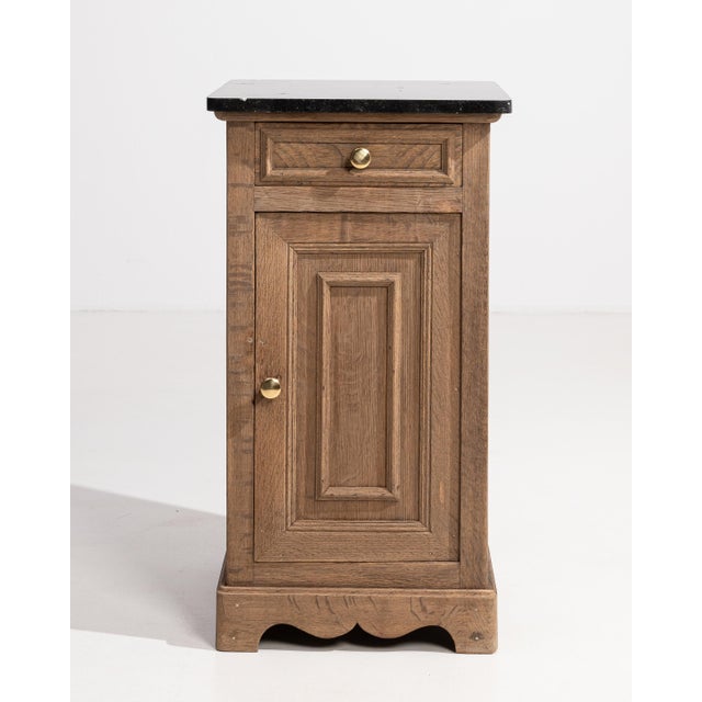 Early 20th Century Oak Louis Philippe Side Table With Marble Top For Sale - Image 15 of 17