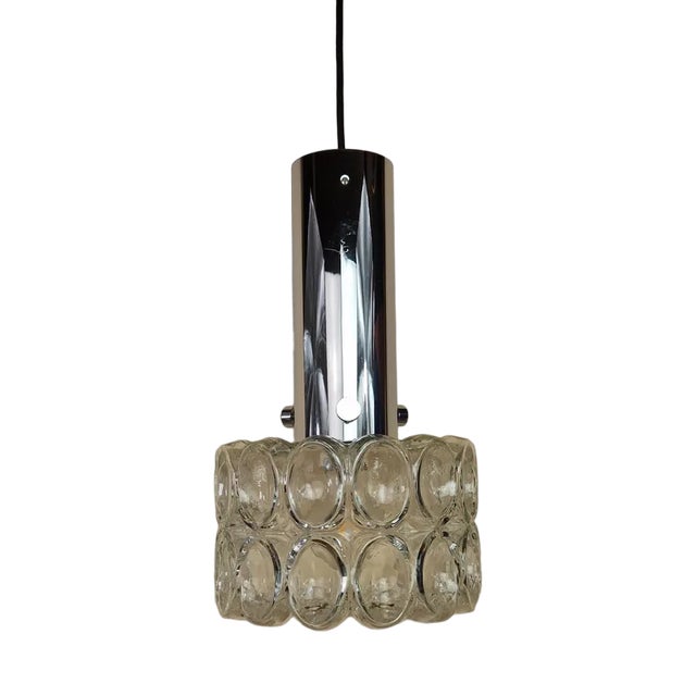 Crystal Glass Pendant Lamp from Limburg, 1960s For Sale