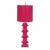 Matthew Izzo Home Handpainted Hot Pink Pagoda Tole Table Lamp With Painted Shade For Sale