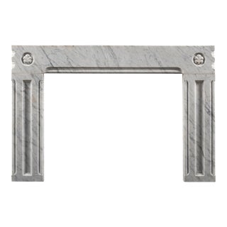 Nineteenth Century Carrara Marble Frame Fireplace Surround For Sale