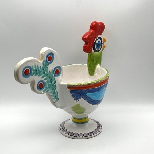 Mid 20th Century Vintage Giovanni DeSimone Rooster Signed Centerpiece Bowl For Sale - Image 5 of 18