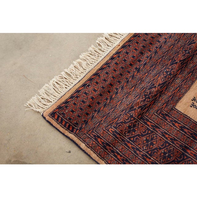 Vintage Turkmen Style Pakistani Wool Rug For Sale - Image 10 of 13