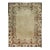 9x12 Ivory Hand-Knotted Wool Floral Border Solid Open Field Modern Carpet Rug For Sale