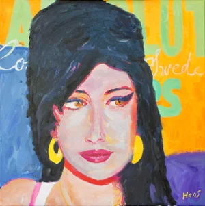 Modern Portraiture “Cat Eyes” Pop Art Portrait (Original Oil on Canvas)