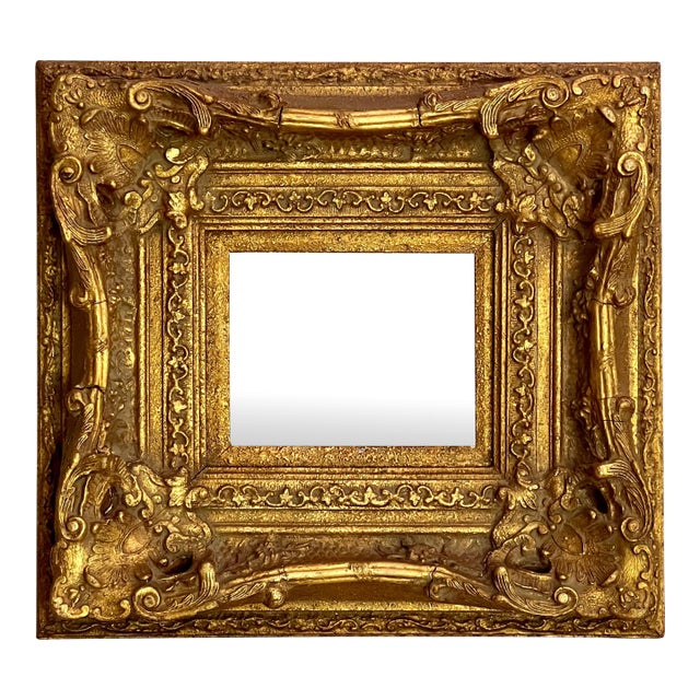 19th Century Italian Baroque Revival Beveled Mirror in a Deep Giltwood Frame For Sale