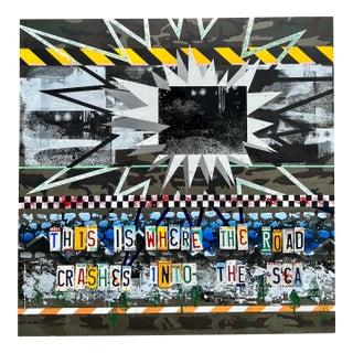 Ryan Humphrey, Outsider Ryan Humphrey Street Art Collage, Large Painting Jackson Pollock Photo For Sale