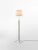 White and chrome pie de salón g3 floor lamp by jaume sans dimensions: d 40 x h 120-160 cm materials: metal, leather,...