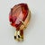 Orange Vintage Clyde Duneier 10k Gold 13-Carat Padparadscha Sapphire Pear Pendant For Sale - Image 8 of 12