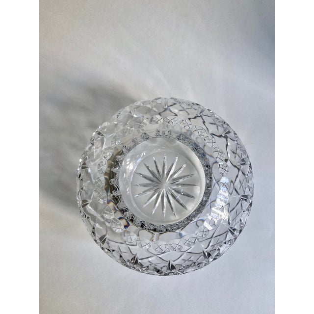 Vintage Cut Crystal Rose Bowl Vase Chairish