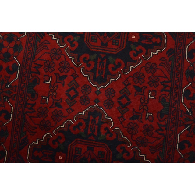 Textile Turkmen Runner 2’8” X 11’6” Red Wool Tribal Hand-Knotted Oriental Rug For Sale - Image 7 of 13