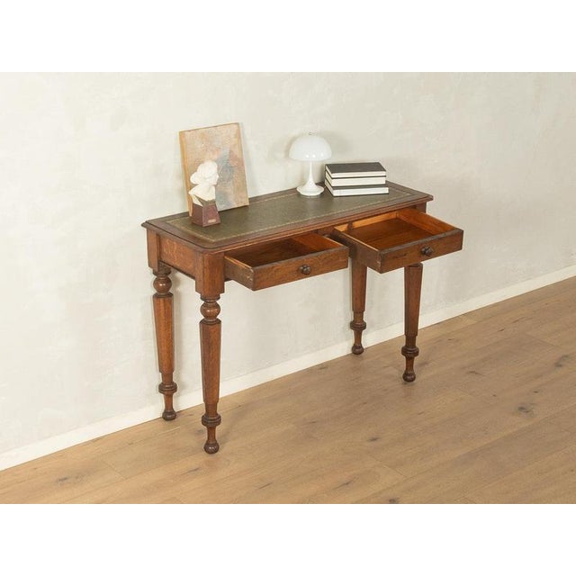 Antique Console Table with Fine Leather Writing Surface For Sale - Image 3 of 12