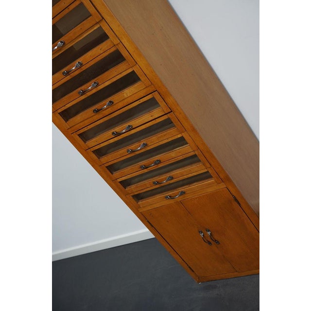 Dutch Beech Haberdashery Shop Cabinet, 1950s For Sale - Image 11 of 14