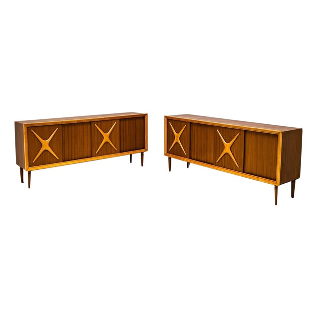Mid-20th Century Pair of Sideboards, Italian Manufacturer For Sale
