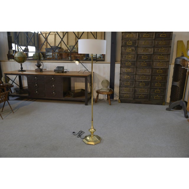 Art Deco Brass Floor Lamp, 1930s, in Very Good conditions. Designed 1920 to 1949 European Plug (up to 250V).The wiring of...