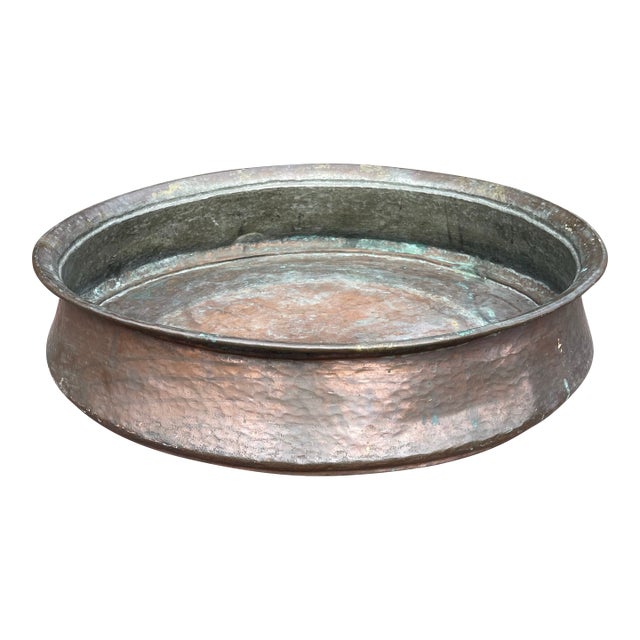 Antique Hand Wrought Copper Jardinier Planter Vessel for Indoor/Outdoor Use For Sale