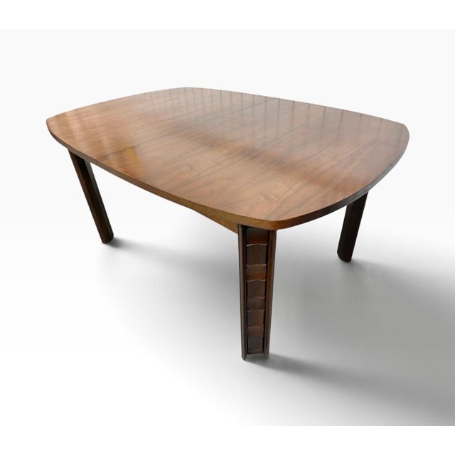 Mid-Century Modern Mid-Century Modern Brutalist Walnut Dining Table For Sale - Image 3 of 10