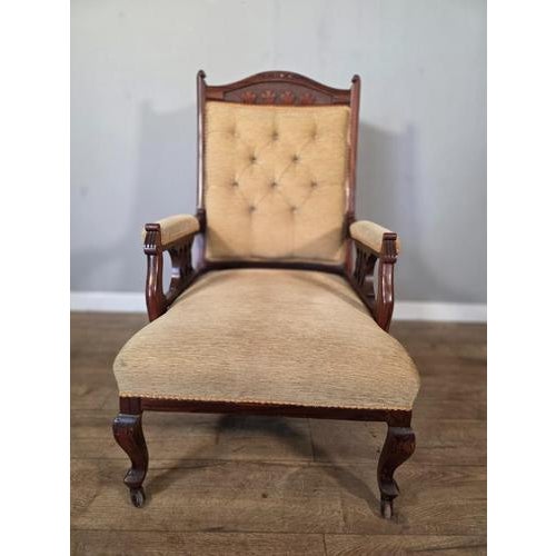 Antique Edwardian Walnut Chair, 1920s For Sale - Image 3 of 11