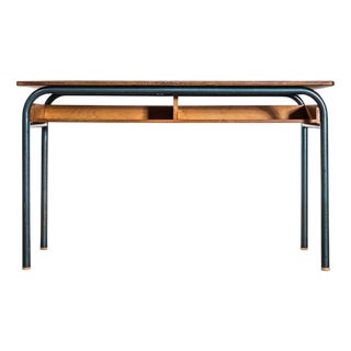 Mid-Century French Double School Desk or Console Table from Mullca, 1960s For Sale