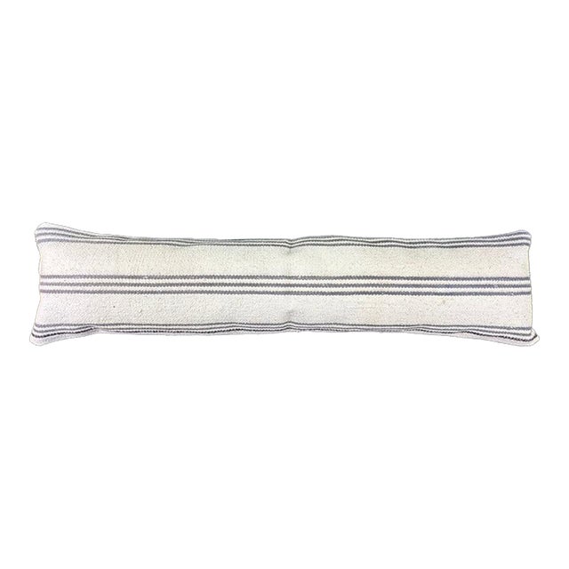 Turkish Hemp Pillow Cushion Natural Beige Gray Cushion Cover 12x46 For Sale